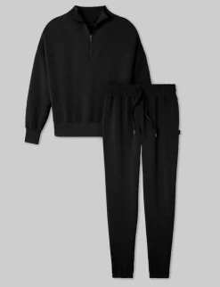 Women's Luxe Traveler Knit Quarter Zip & Jogger Set