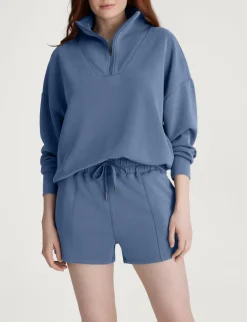 Women's Luxe Traveler Knit Quarter Zip & Short Set