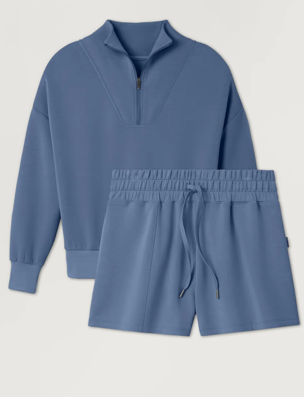 Women's Luxe Traveler Knit Quarter Zip & Short Set