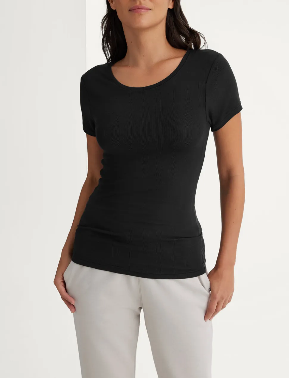 Women's Micro Rib Cap Sleeve Tee (2-Pack)