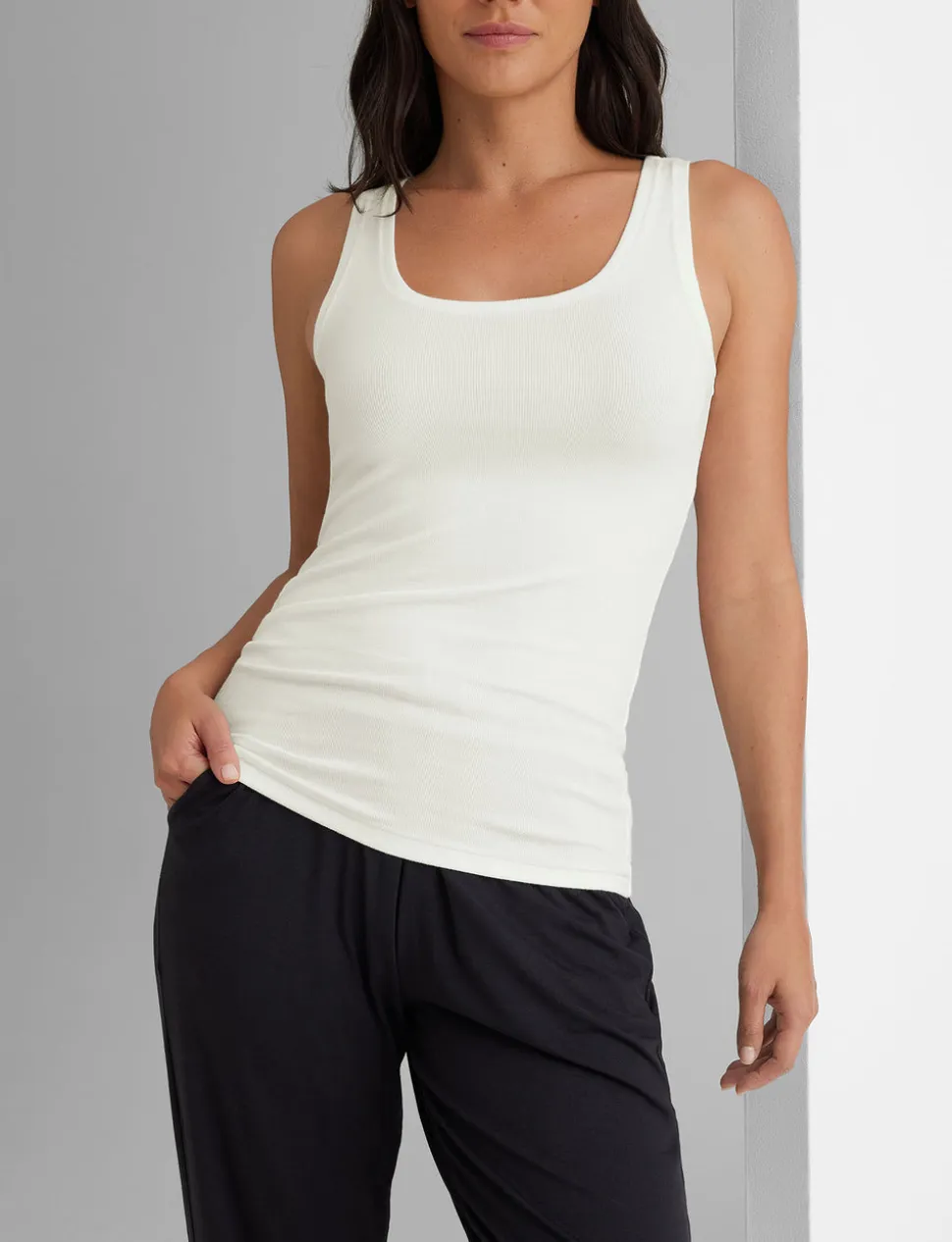 Women's Micro Rib Fitted Tank (2-Pack)