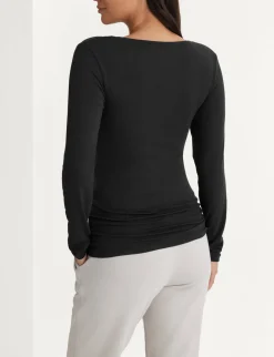 Women's Micro Rib Long Sleeve Tee & Pant Set