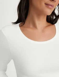 Women's Micro Rib Long Sleeve Tee & Pant Set
