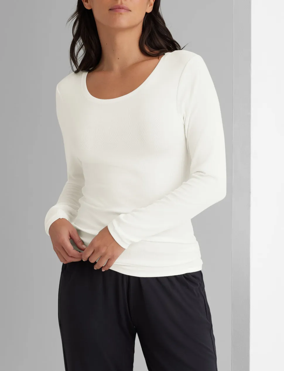 Women's Micro Rib Long Sleeve Tee