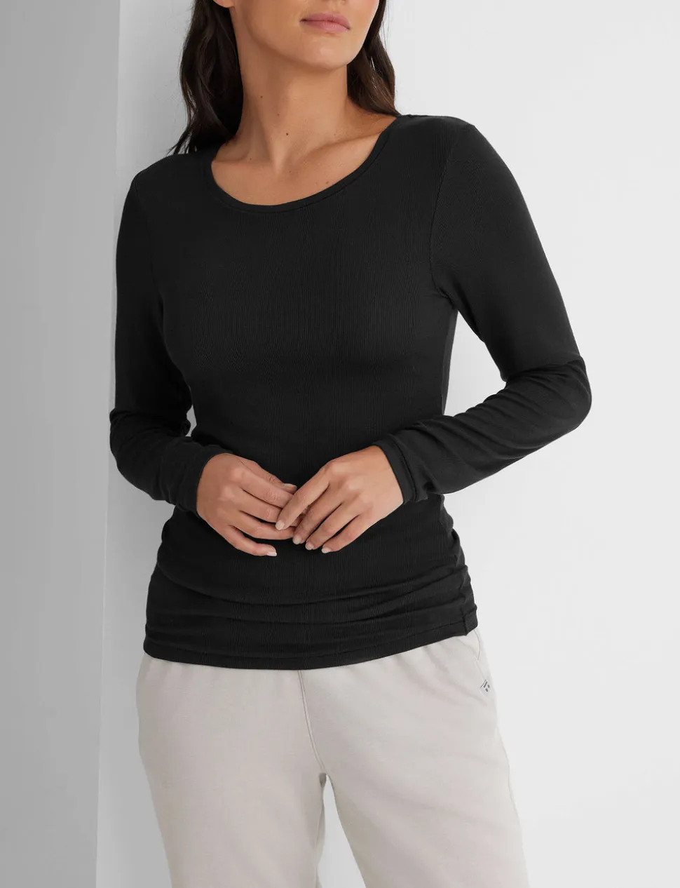 Women's Micro Rib Long Sleeve Tee