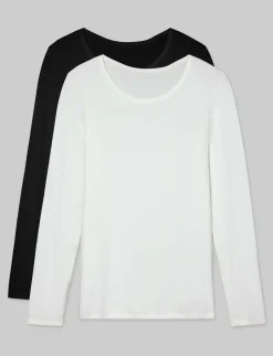 Women's Micro Rib Long Sleeve Tee (2-Pack)