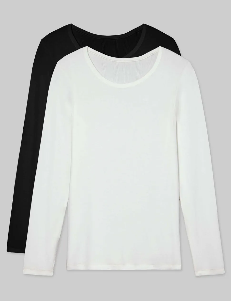 Women's Micro Rib Long Sleeve Tee (2-Pack)