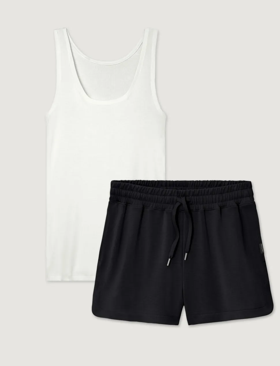Women's Micro Rib Tank & Luxe Traveler Knit Short Set
