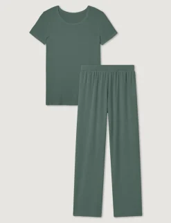 Women's Micro Rib Tee & Pant Set