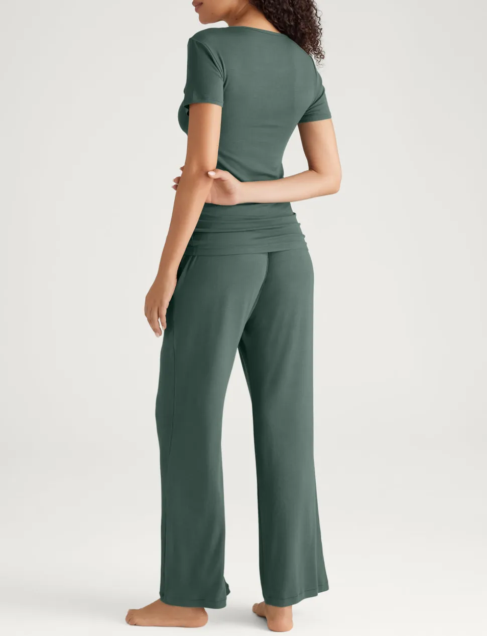 Women's Micro Rib Tee & Pant Set