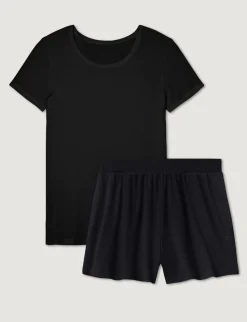 Women's Micro Rib Tee & Short Set