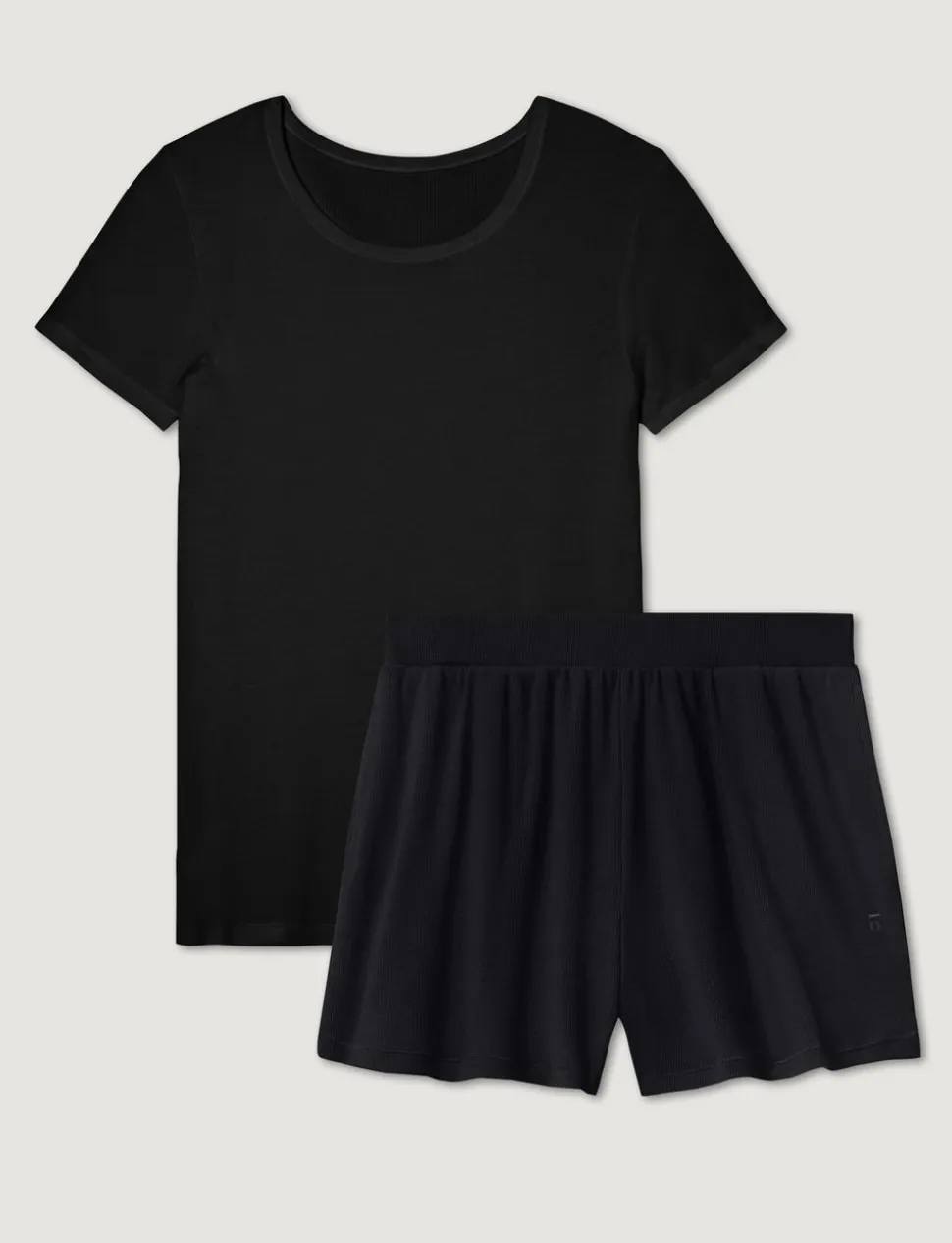 Women's Micro Rib Tee & Short Set