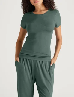 Women's Micro Rib Tee & Short Set