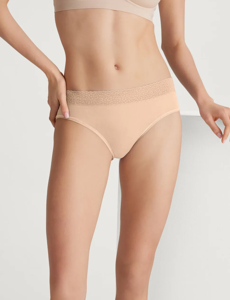 Women's Second Skin Brief, Lace Waist (5-Pack)