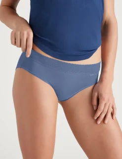 Women's Second Skin Brief, Lace Waist (5-Pack)