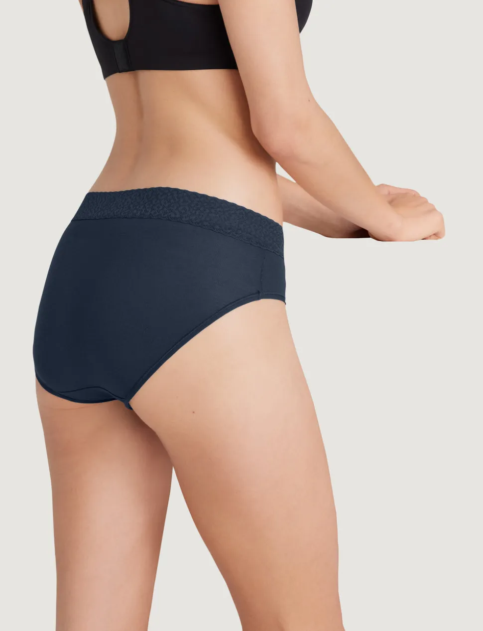 Women's Second Skin Brief, Lace Waist (5-Pack)