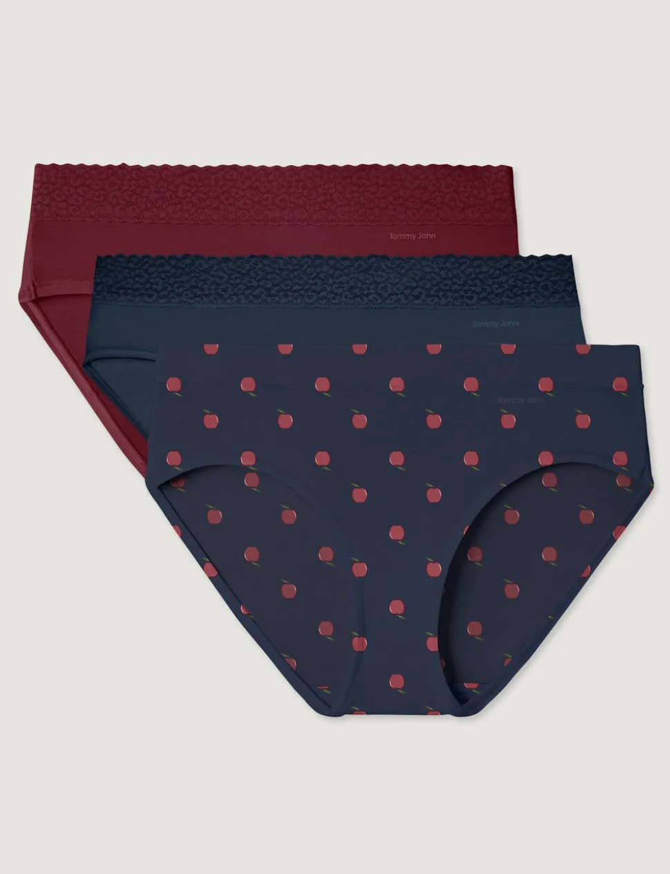 Women's Second Skin Brief, Lace Mix (3-Pack)