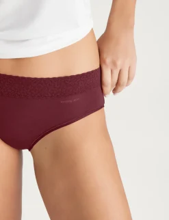 Women's Second Skin Brief, Lace Waist (3-Pack)