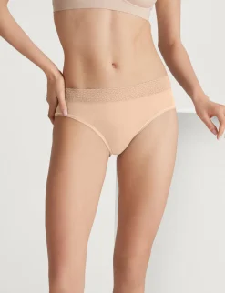 Women's Second Skin Brief, Lace Waist (3-Pack)