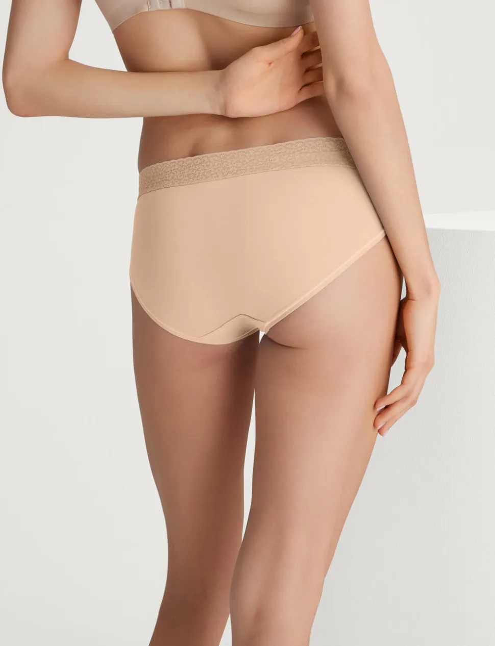 Women's Second Skin Brief, Lace Waist (3-Pack)