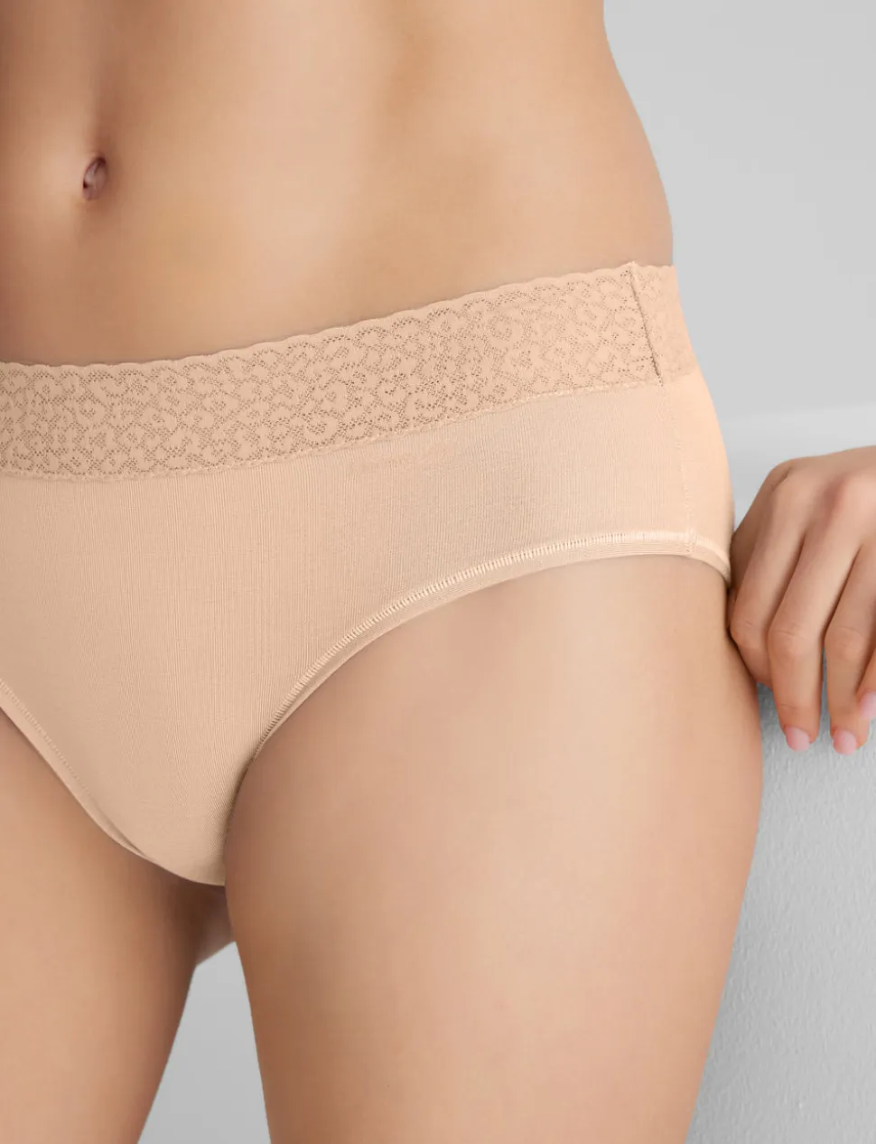 Women's Second Skin Brief, Lace Waist