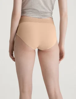 Women's Second Skin High-Rise Brief, Lace Waist (5-Pack)