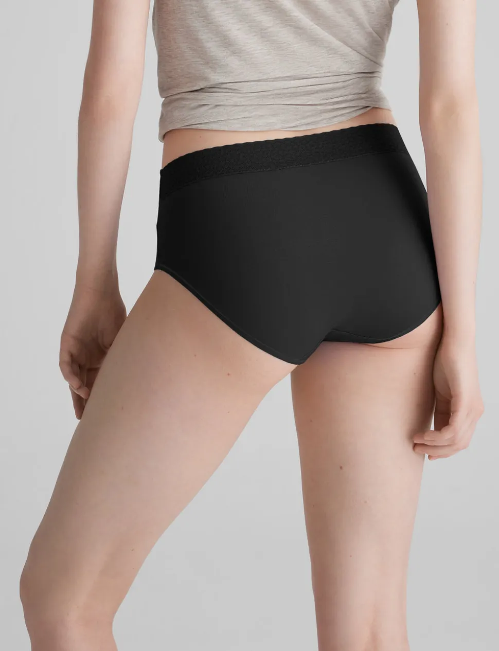 Women's Second Skin High-Rise Brief, Lace Waist (5-Pack)