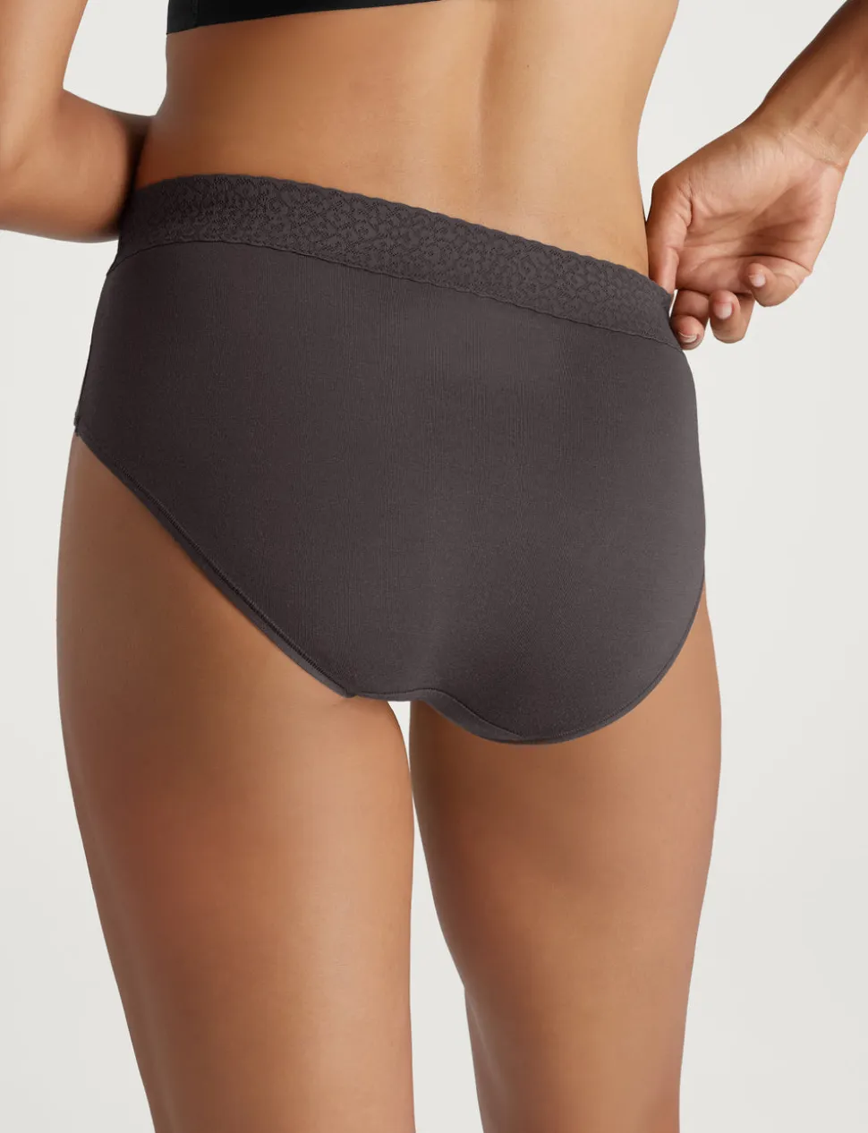 Women's Second Skin High-Rise Brief, Lace Waist (5-Pack)