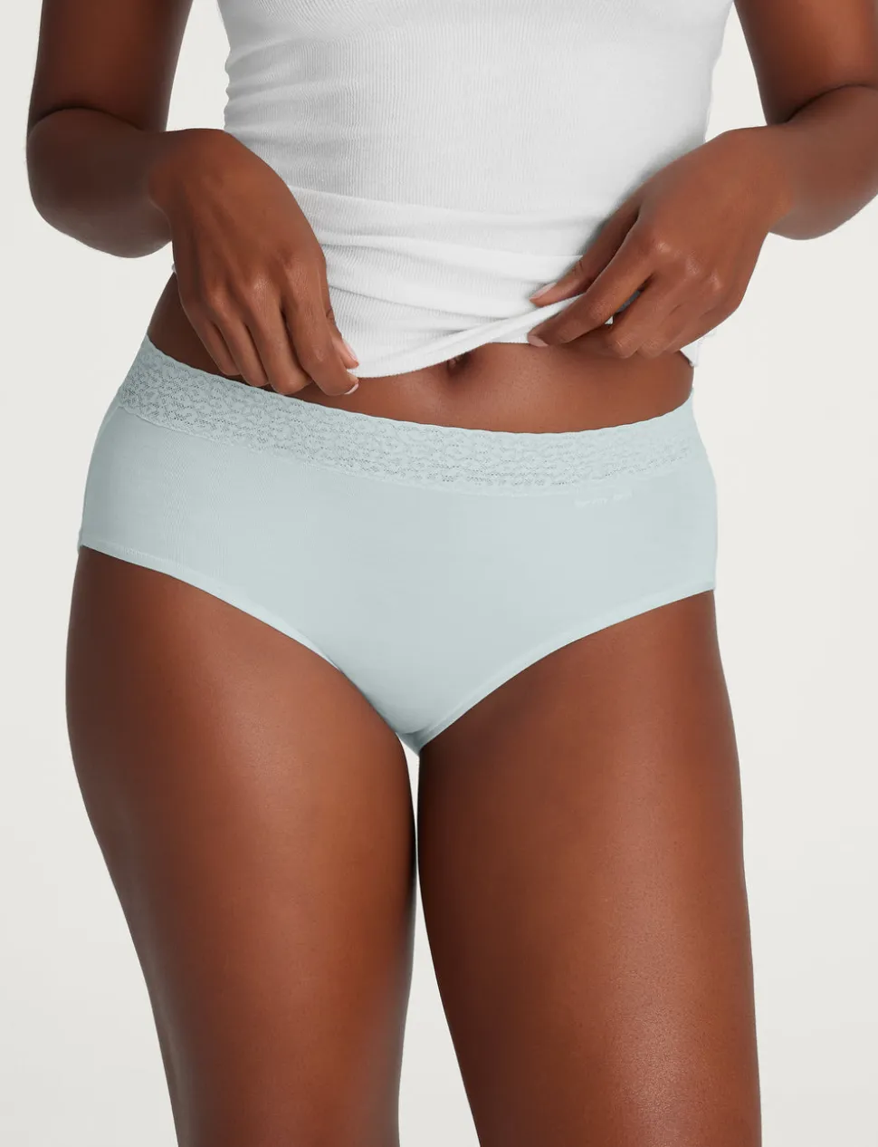 Women's Second Skin High-Rise Brief, Lace Waist (5-Pack)
