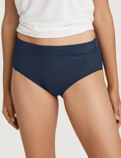 Women's Second Skin High-Rise Brief, Lace Waist (5-Pack)