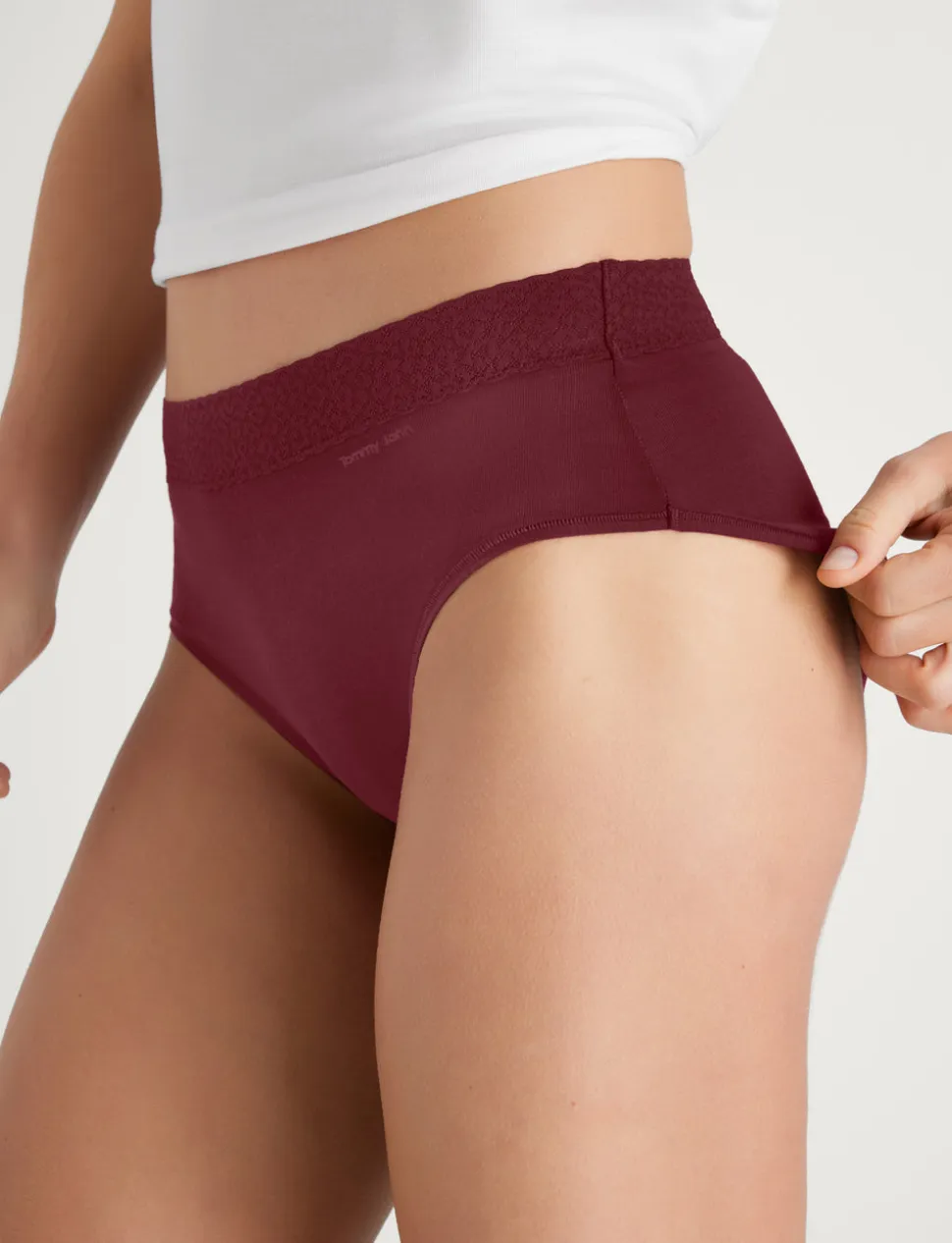 Women's Second Skin High Rise Brief, Lace Mix (3-Pack)