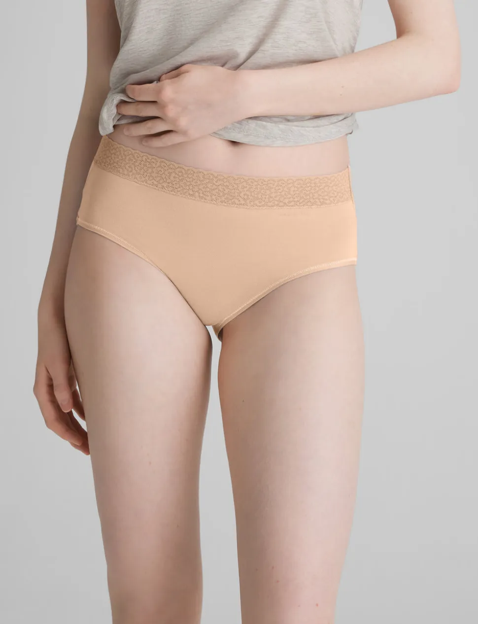 Women's Second Skin High Rise Brief, Lace Mix (3-Pack)
