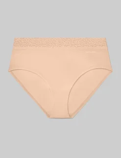Women's Second Skin High Rise Brief, Lace Mix (3-Pack)