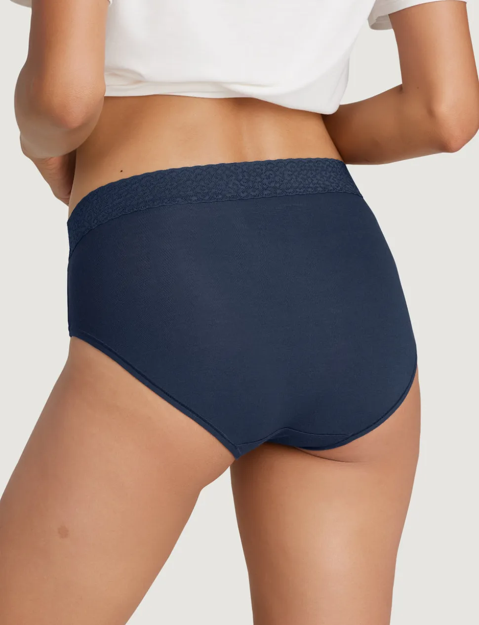Women's Second Skin High Rise Brief, Lace Waist