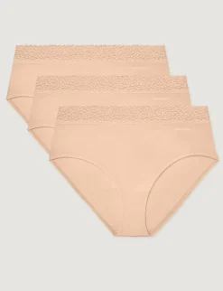 Women's Second Skin High Rise Brief, Lace Waist