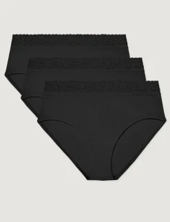 Women's Second Skin High Rise Brief, Lace Waist