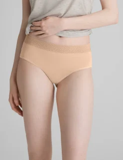 Women's Second Skin High Rise Brief, Lace Waist