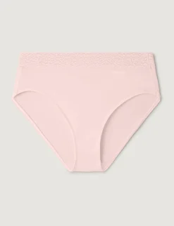 Women's Second Skin High-Rise Brief, Lace Waist (3-Pack)