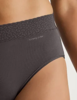 Women's Second Skin High-Rise Brief, Lace Waist (3-Pack)