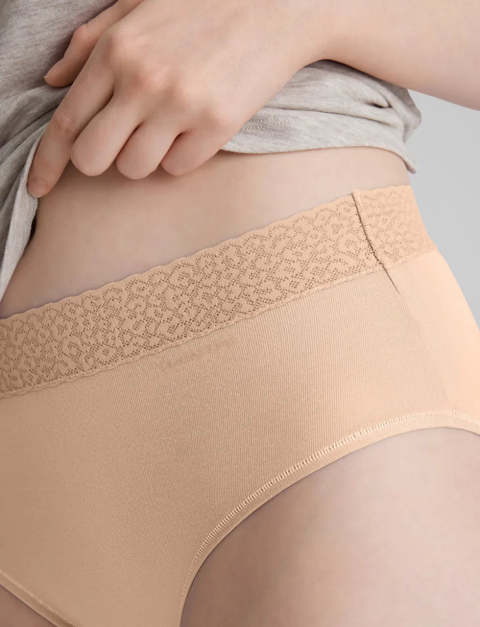Women's Second Skin High Rise Brief, Lace Mix (5-Pack)