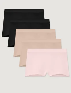 Women's Second Skin Luxe Rib Boyshort (5-Pack)