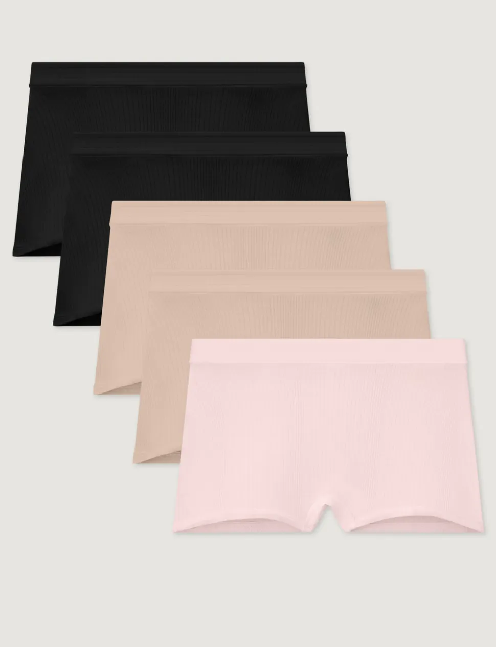 Women's Second Skin Luxe Rib Boyshort (3-Pack)