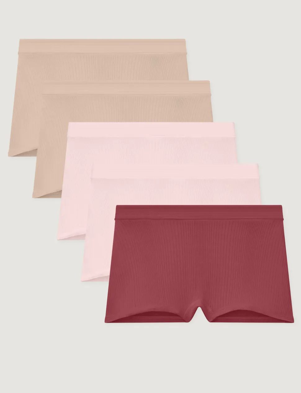 Women's Second Skin Luxe Rib Boyshort (3-Pack)