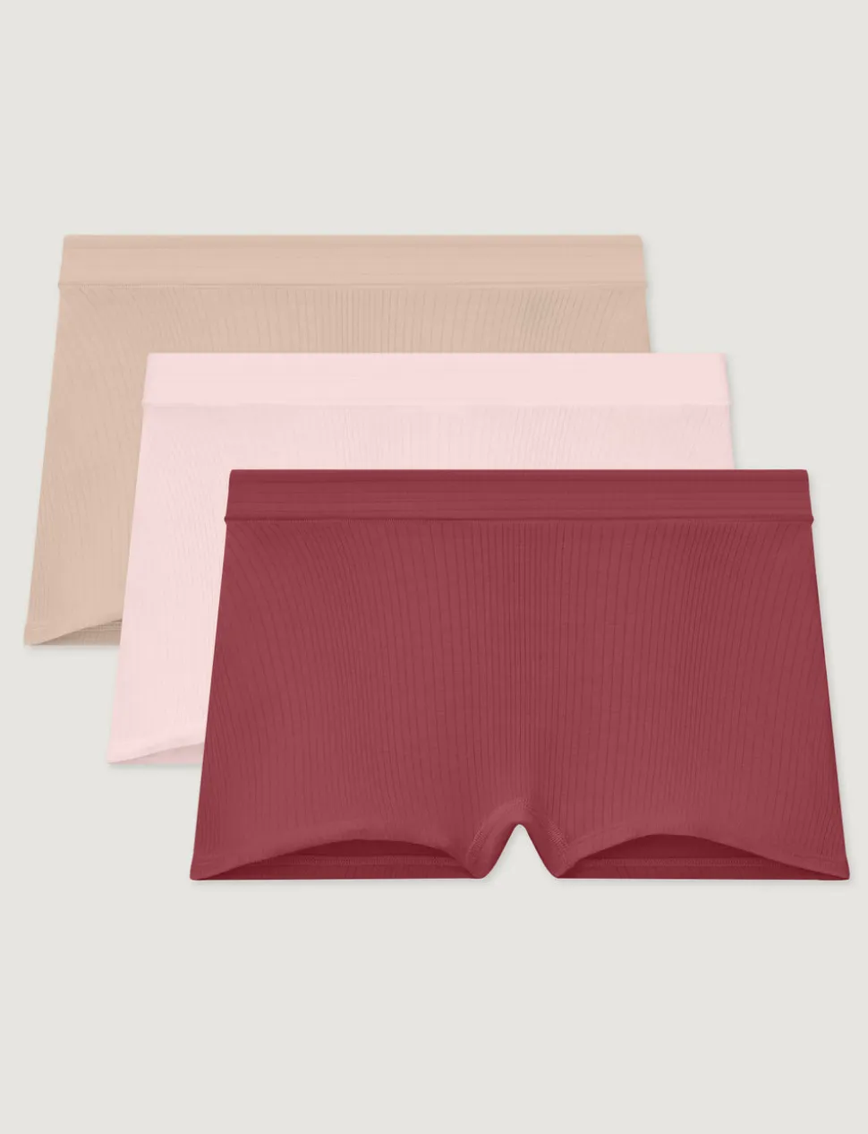 Women's Second Skin Luxe Rib Boyshort (3-Pack)