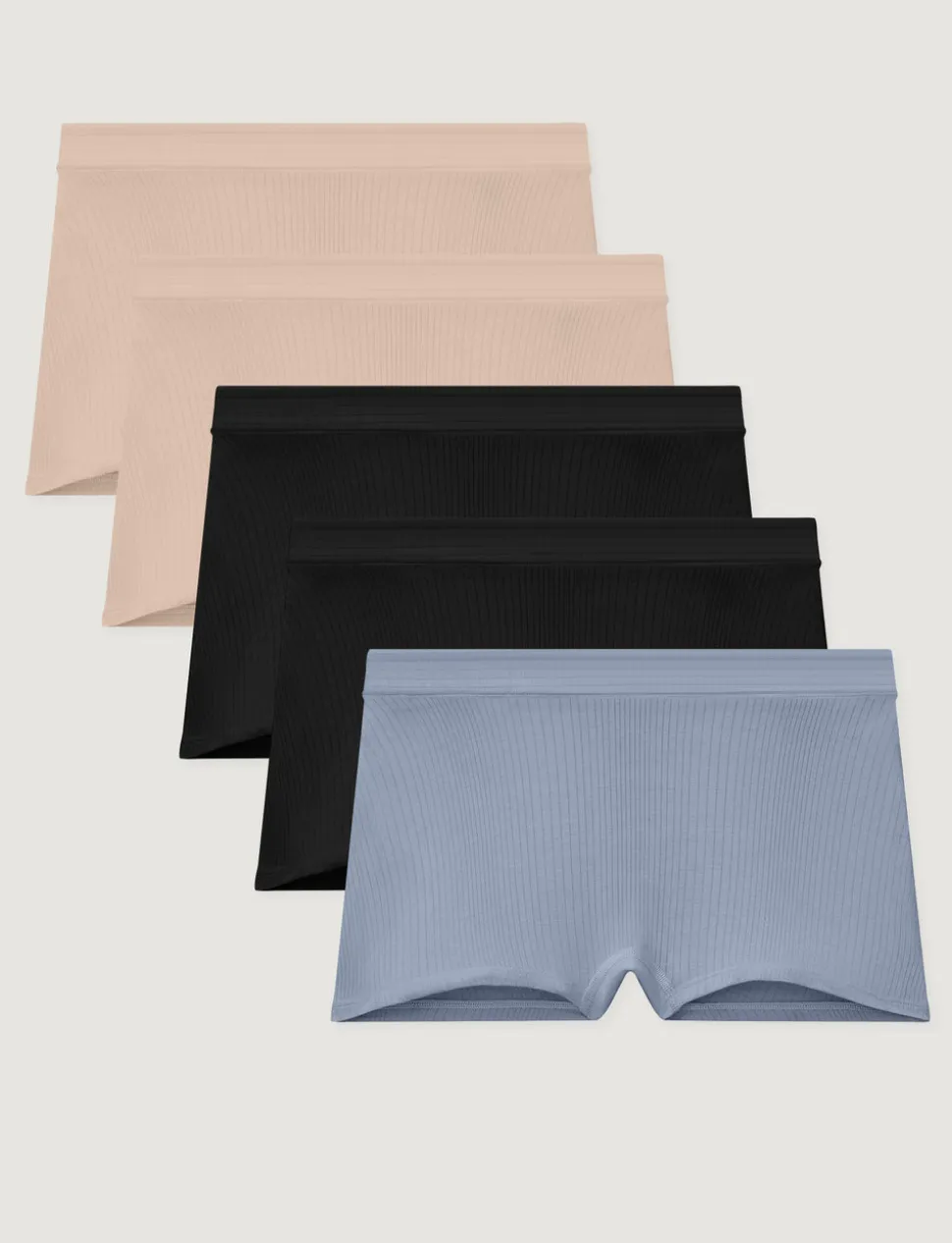 Women's Second Skin Luxe Rib Boyshort (3-Pack)