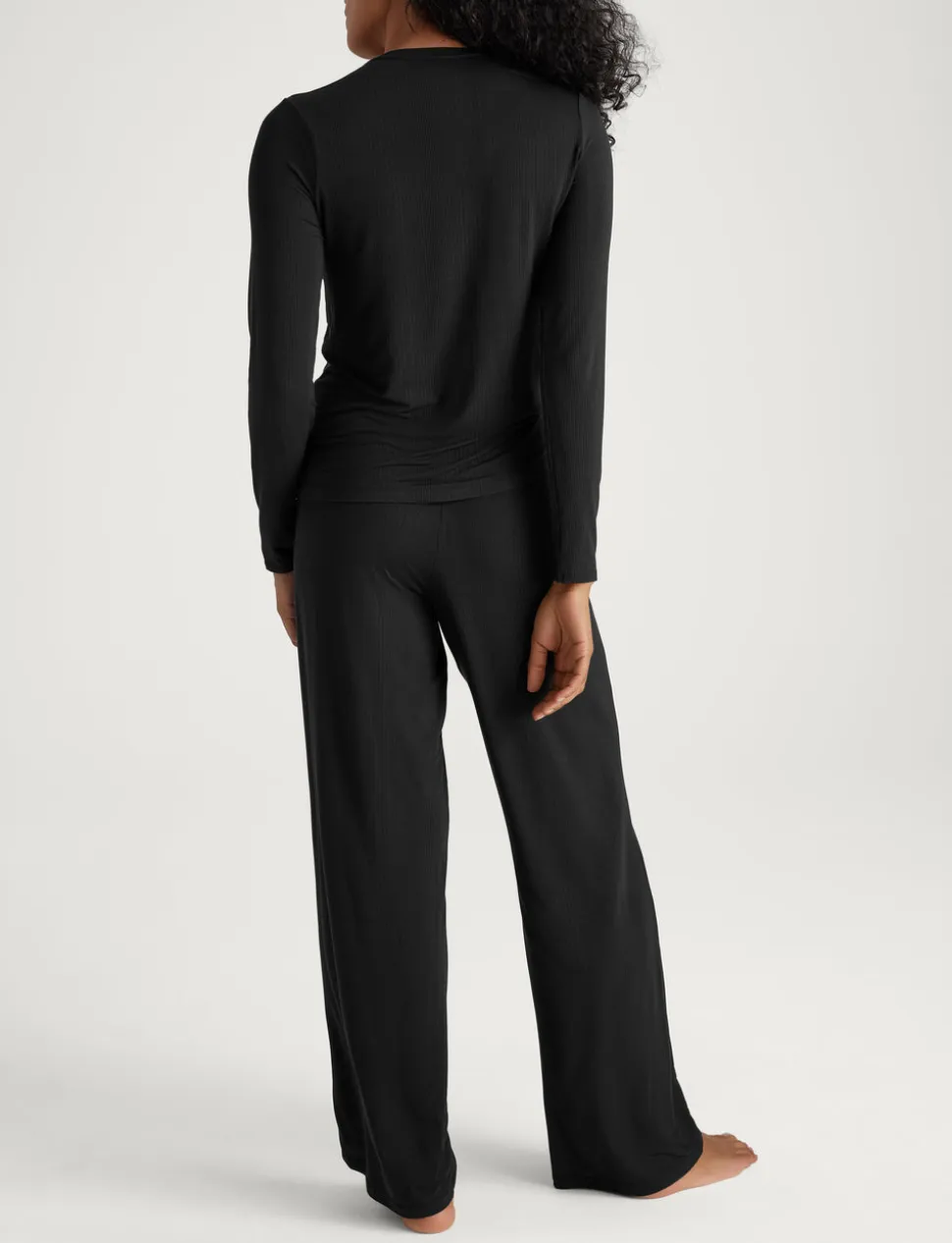 Women's Second Skin Luxe Rib Long Sleeve Crew Neck & Pant Set