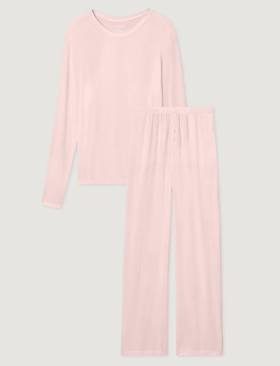 Women's Second Skin Luxe Rib Long Sleeve Crew Neck & Pant Set
