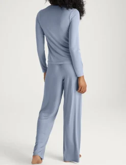 Women's Second Skin Luxe Rib Long Sleeve Crew Neck & Pant Set