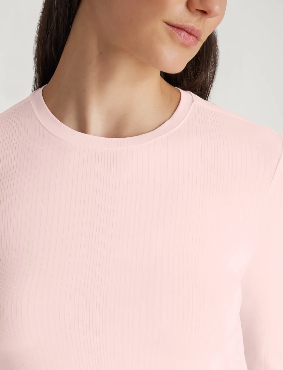 Women's Second Skin Luxe Rib Long Sleeve Crew Neck