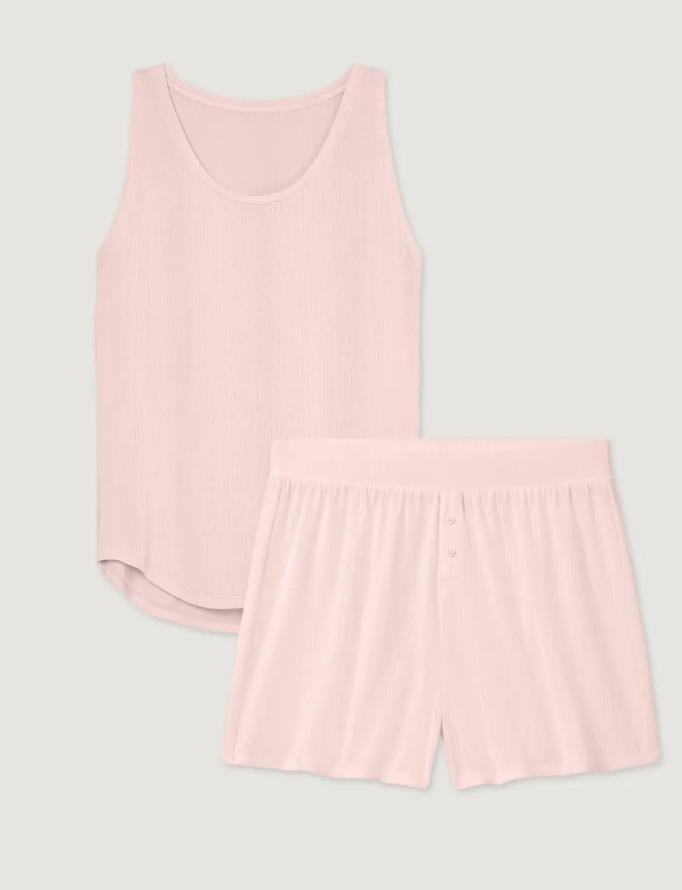 Women's Second Skin Luxe Rib Sleep Tank & Short Set